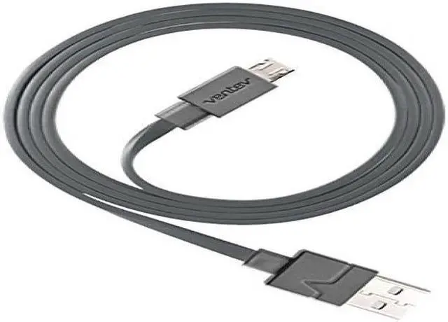 Alt view image 4 of 14 - Ventev Charge/Sync Cable Micro USB 6ft Grey Charge/Sync Cables