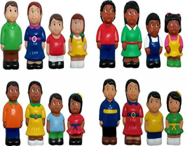 Alt view image 2 of 3 - Multicultural Family 4 St Complete Figures