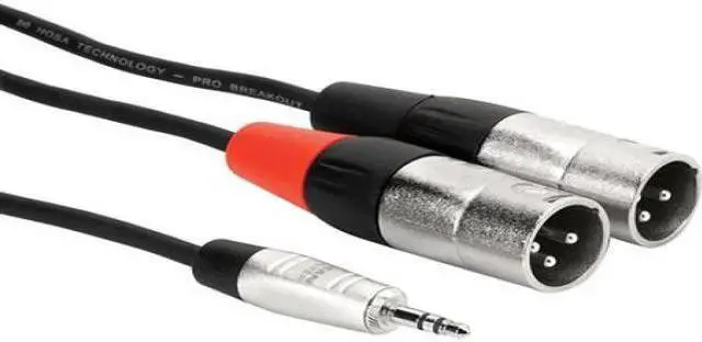 Alt view image 3 of 8 - Hosa HMX-006Y Pro Stereo Breakout, REAN 3.5mm TRS to Dual XLR Male, 6ft