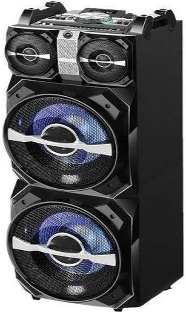 Alt view image 6 of 6 - Blackmore BJS-198BT Portable, Amplified, 4way audio entertainment system with dual 12" Subwoofers, Bluetooth Connectivity, Mp3 playback and LED illumination.
