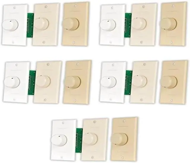 Alt view image 2 of 6 - Acoustic Audio AAVCD3C Speaker Volume Control 3 Color White Ivory Almond 5 Pack