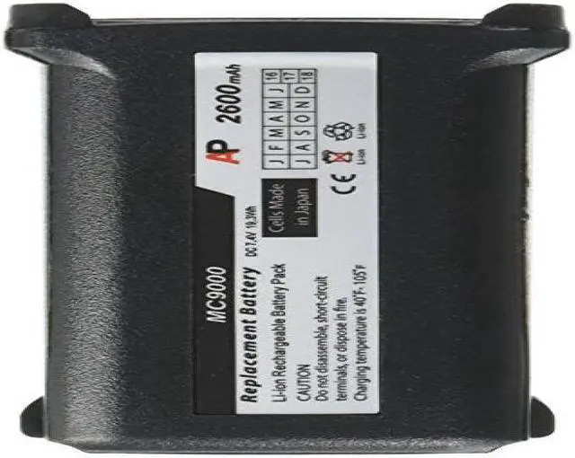 Alt view image 3 of 7 - Replacement Battery for Motorola/Symbol MC9000-G/K Series Scanners. 2600mAh