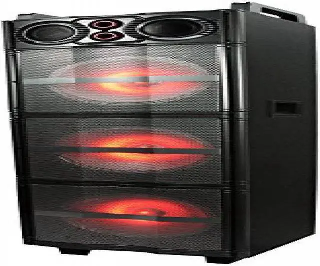 Alt view image 5 of 15 - beFree Sound Triple 10 Inch Portable Bluetooth Subwoofer Speaker with Party Lights