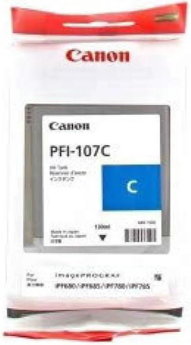 Alt view image 6 of 13 - Canon PFI-107 Ink Cartridge - Cyan