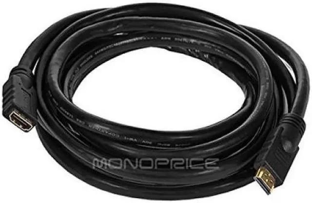 Alt view image 6 of 14 - Monoprice Commercial Series High Speed HDMI Extension Cable, 4K @ 24Hz, 10.2Gbps, 24AWG, CL2, 10ft, Black
