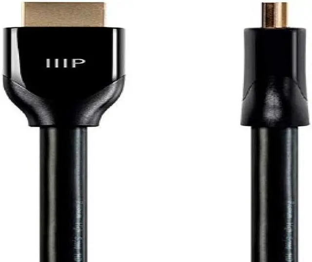 Alt view image 4 of 20 - Monoprice HDMI Cable - 3 Feet - Black | Certified Premium, High Speed, 4K@60Hz, HDR, 18Gbps, 28AWG, YUV 4:4:4, Compatible with UHD TV and More