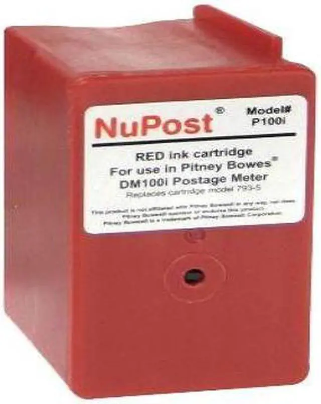 Alt view image 2 of 2 - Compatible Pitney Bowes Postage Meter DM100i/ DM200L/ P700 Red Ink Cartridge (OEM# 793-5) (3,000 Yield)