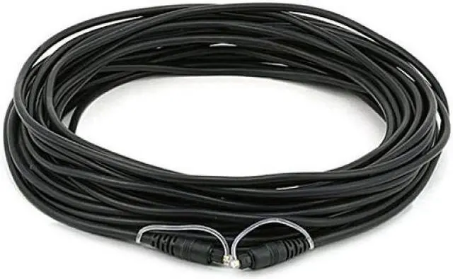 Alt view image 3 of 9 - Monoprice S/PDIF (Toslink) Digital Optical Audio Cable - 40 Feet | Gold Plated Ferrule, Molded Strain Relief