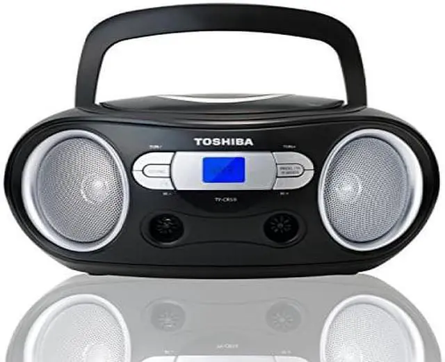 Alt view image 9 of 20 - Toshiba Portable CD Boombox with AM/FM Stereo and Aux Input TY-CRS9