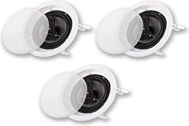Alt view image 5 of 9 - Acoustic Audio CS-IC83 In Ceiling 8" Home Theater 3 Speaker Set 3 Way Flush Mount