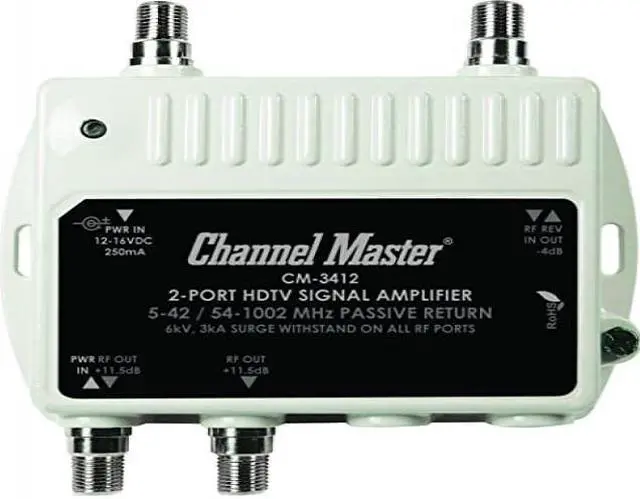 Alt view image 14 of 17 - Channel Master 3412 Ultra Mini Distribution Amplifier