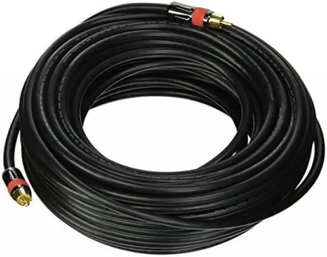 Alt view image 4 of 10 - Monoprice Coaxial Audio/Video - 75 Feet - Black | RCA CL2 Rated RG6/U 75ohm (for S/PDIF, Digital Coax, Subwoofer & Composite Video