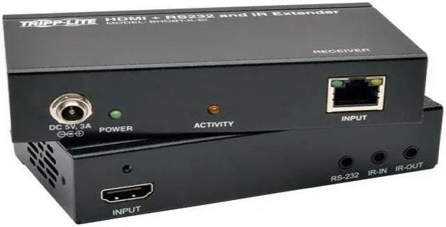 Alt view image 12 of 20 - Tripp Lite BHDBT-K-SI HDBaseT Lite HDMI Over Cat5e/6/6a Extender Kit with Serial and IR Control, 4Kx2K UHD / 1080p, Up to 230-ft. (70M)