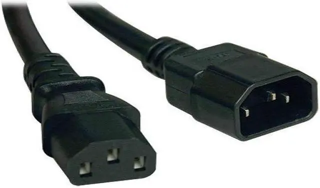 Alt view image 6 of 18 - Tripp Lite Heavy-Duty Power Extension Cord, 15A, 14AWG (IEC-320-C14 to IEC-320-C13), 3-ft