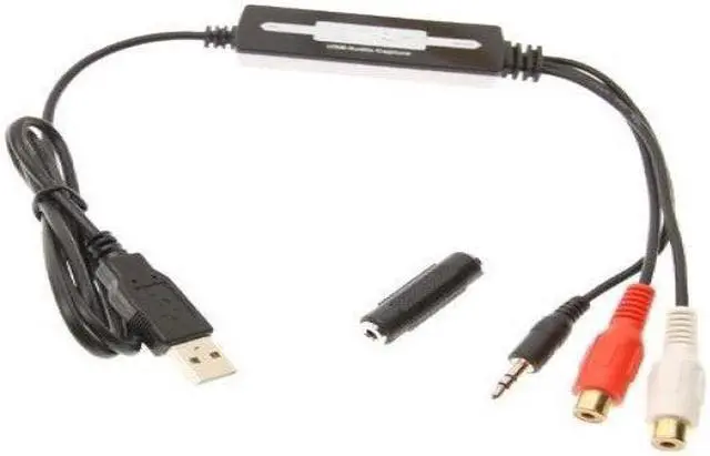 Alt view image 6 of 6 - USBGear USB to 1/8" Straight-Tip (3.5mm) / Stereo RCA Audio Capture Device