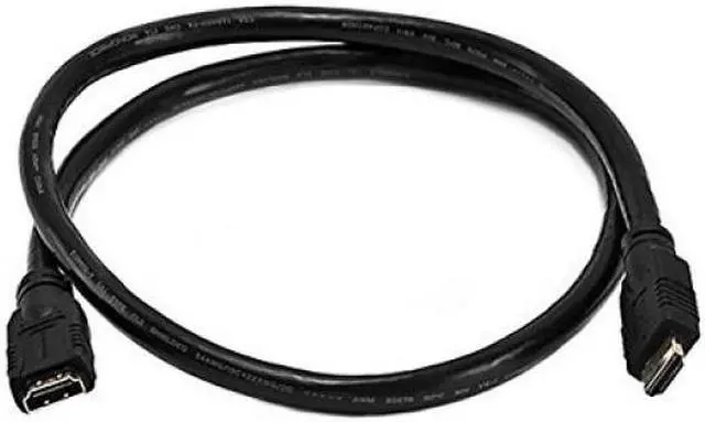 Alt view image 5 of 13 - Monoprice Commercial Series High Speed HDMI Extension Cable, 4K @ 24Hz, 10.2Gbps, 24AWG, CL2, 3ft, Black