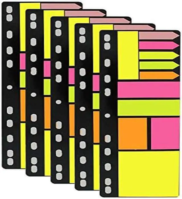 Alt view image 2 of 8 - Redi-Tag Ring Binder Note Set Assorted Sizes and Colors 270 Sheets/Set 5 Sets/Box 10249