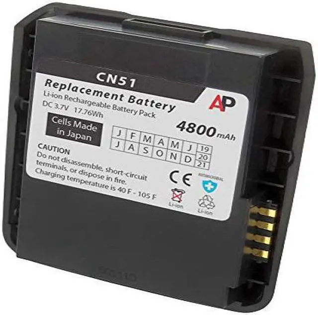 Alt view image 2 of 5 - Replacement Battery for Intermec CN51 Mobile Computers 1015AB01. 4800 mAh