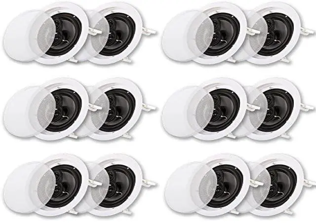 Alt view image 8 of 9 - Acoustic Audio CS-IC63 In Ceiling 6.5" Speaker 6 Pair Pack 3 Way Home Theater Flush Mount