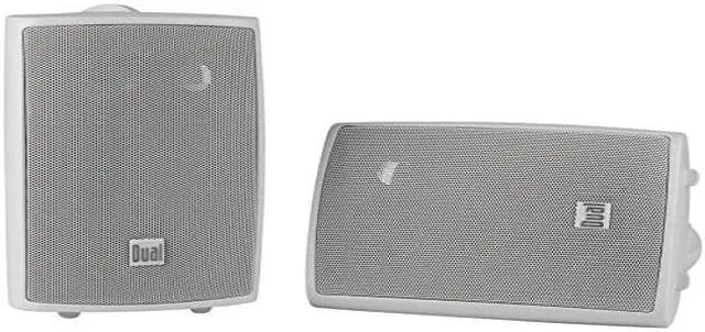 Alt view image 5 of 9 - Dual 4" 3-Way Indoor/Outdoor Speakers - White