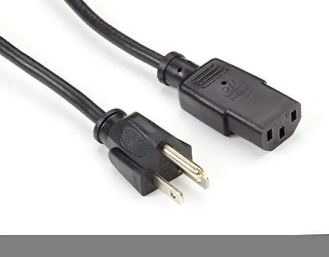 Alt view image 6 of 10 - Black Box PC/Monitor Power Cord NEMA 5-15P to IEC-60320-C13 6.5-ft. (2-m)