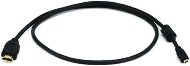 Alt view image 6 of 16 - Monoprice High Speed HDMI Cable - 3 Feet - Black | With HDMI Micro Connector, 4K @ 24Hz, 10.2Gbps, 34AWG