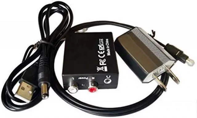 Alt view image 2 of 9 - easyday digital optical optic to analog rca l/r stereo audio converter adapter  changes digital coaxial or optical spdif into stereo 3.5mm jack l/r rca audio outputs includes ac power cable