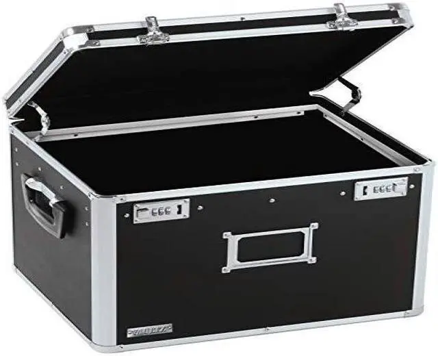 Alt view image 3 of 6 - Vaultz Locking File Chest Storage Box Letter/Legal 17-1/2 x 14 x 12-1/2 Black
