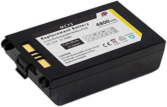 Alt view image 2 of 5 - Replacement Battery for Motorola/Symbol MC75/MC70 Series. 4800mAh Ultra Extended