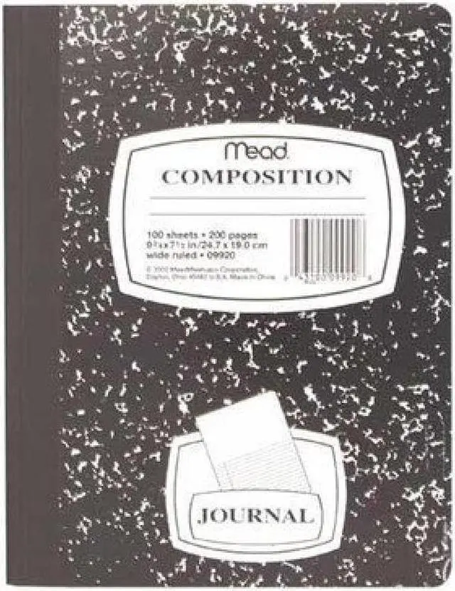 Alt view image 6 of 9 - Mead Composition Book Special Ruled 9-3/4"x7-1/2" Black Marble 09920