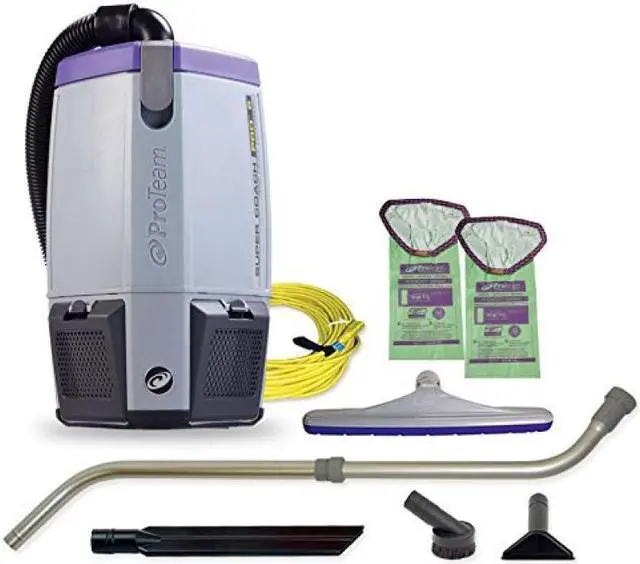 Alt view image 6 of 12 - PROTEAM 107310 Backpack Vacuum Cleaner, 6 qt., 11.6 lb.