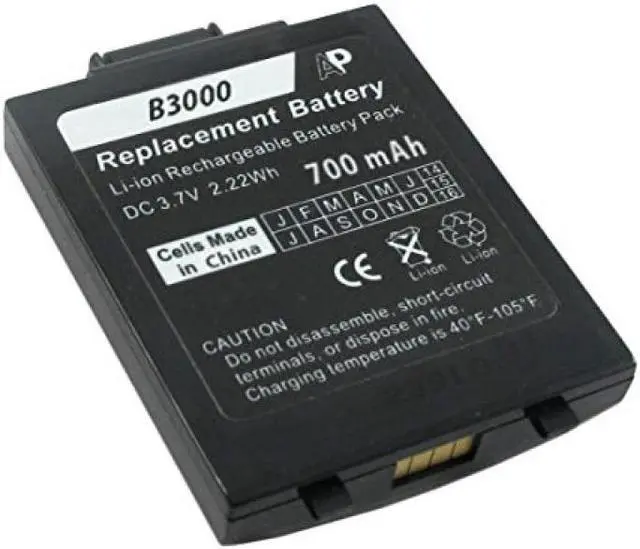 Alt view image 2 of 4 - Replacement Battery for Vocera Communications Badge B3000. Black, 800 mAh.