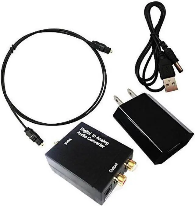 Alt view image 5 of 6 - 192kHz DAC Converter Digital to Analog Audio Converter Adapter with Fiber Cable USNE_DAC3.5_50CM_USB