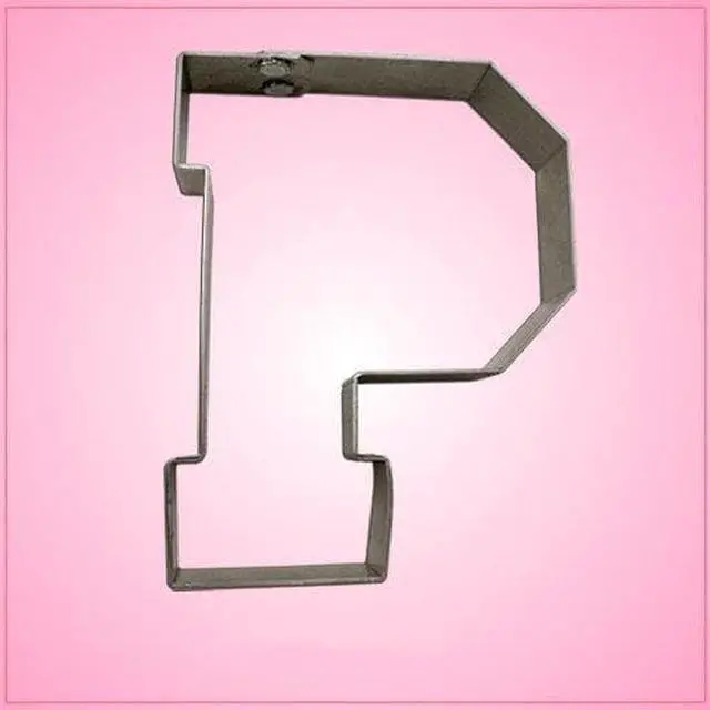 Main image of Varsity Letter P Cookie Cutter 4.25 inch (metal) aluminum