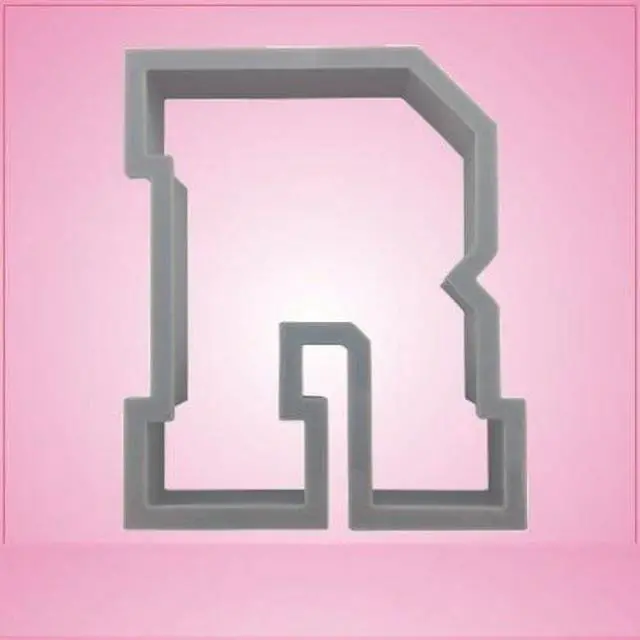 Main image of Varsity Letter R Cookie Cutter 3 Inch (Plastic)