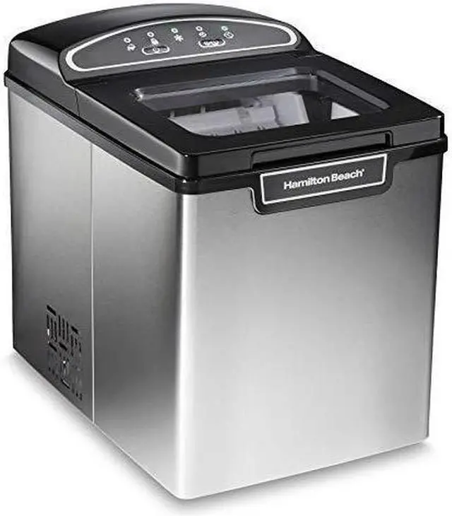 Main image of Hamilton Beach 86150 Countertop Ice Maker, Compact & Portable Design, Makes 28 Pounds Per Day, Stainless Steel