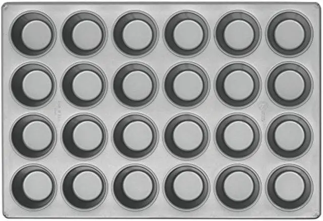 Alt view image 2 of 3 - Cupcake/Muffin Pan, 14-1/16" W x 20-11/16" L x 1-3/8" D Glazed Aluminized Steel