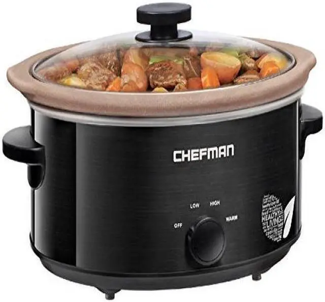 Alt view image 9 of 9 - Chefman RJ15-5-N 5 Qt. 5 Qt. Slow Cooker with Natural Stoneware Insert