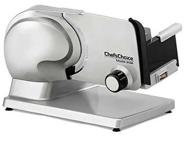 Alt view image 5 of 12 - Chef'sChoice 615A Electric Meat Slicer Features Precision Thickness Control and Tilted Food Carriage for Fast and Efficient Slicing with Removable Blade for Easy Clean, 7", Gray