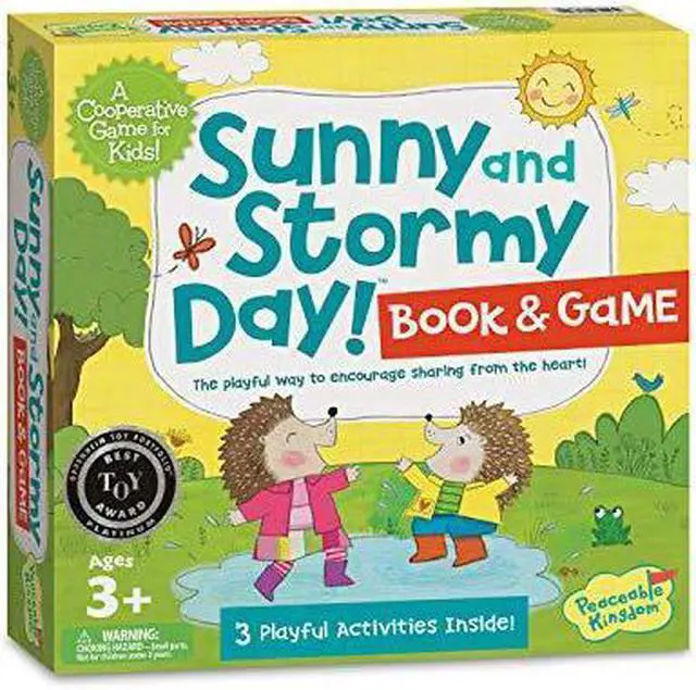 Main image of Peaceable Kingdom Sunny and Stormy Day A Cooperative Sharing Game for Kids!