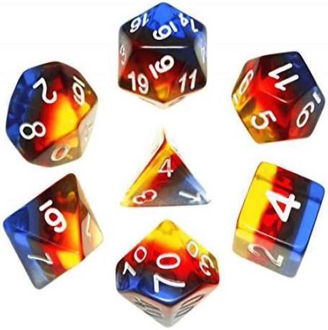 HD Mythic Poly 7 DICE RPG Set Monarch Or Noir Pathfinder 5e d&d MDN Table Top 