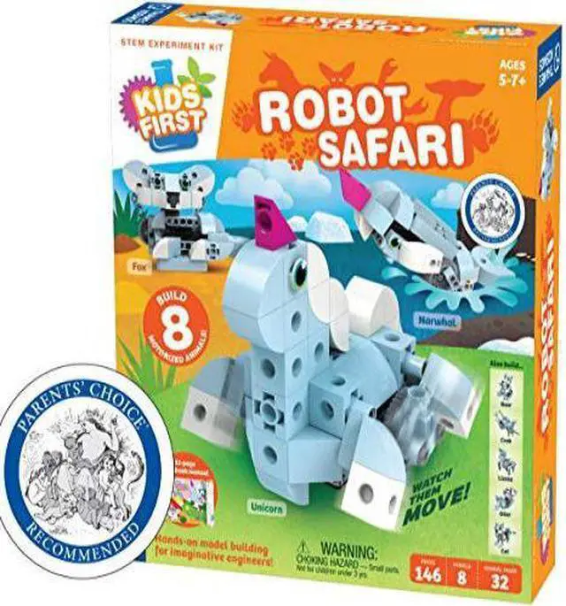 Alt view image 3 of 6 - thames & kosmos kids first: robot safari - introduction to motorized machines science experiment kit for ages 5 to 7, build 8 r