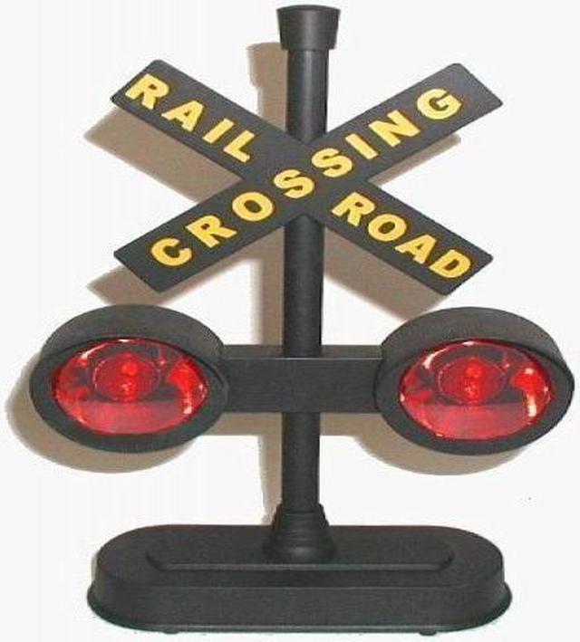 hayes 15887 railroad train / track crossing sign with flashing