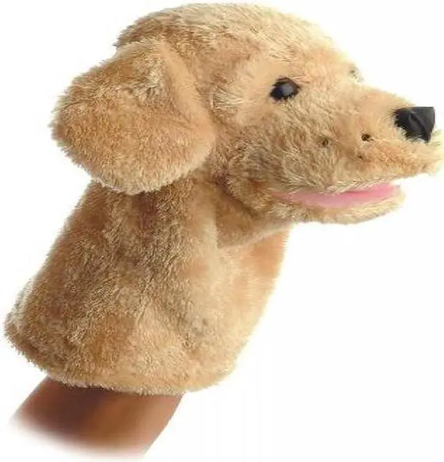 Alt view image 2 of 6 - Aurora® - Medium Brown Hand Puppet - 10" Garth - Interactive Stuffed Animal