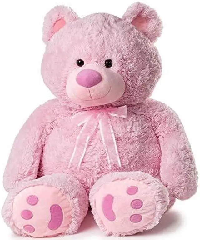 Alt view image 6 of 6 - Joon Huge Teddy Bear With Ribbon - Pink