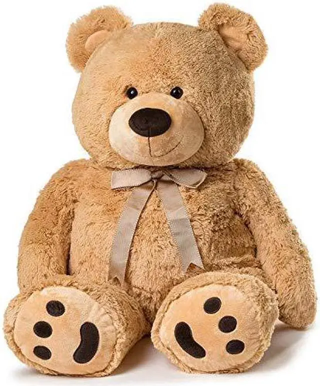 Alt view image 7 of 8 - JOON Huge Teddy Bear With Ribbon, Tan