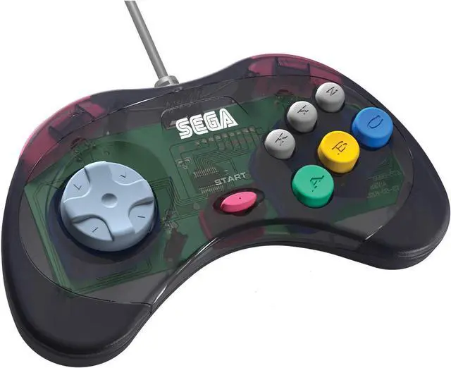 Alt view image 6 of 7 - Retro-Bit Official Sega Saturn Controller Pad for Sega Saturn - Original Port - Slate Grey