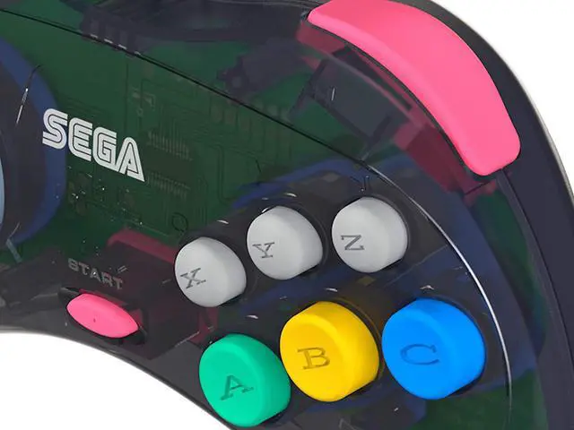 Alt view image 7 of 7 - Retro-Bit Official Sega Saturn Controller Pad for Sega Saturn - Original Port - Slate Grey