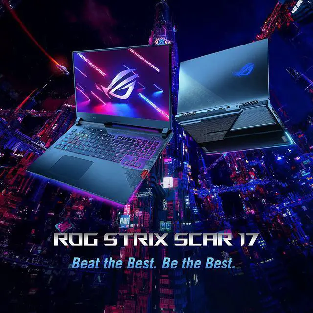 Alt view image 2 of 7 - ASUS ROG Strix Scar 17 (2021) Gaming Laptop, 17.3 360Hz IPS FHD, NVIDIA GeForce RTX 3080, AMD Ryzen 9 5900HX, 16GB DDR4, 1TB SSD, Opti-Mechanical Per-Key RGB Keyboard, Windows 10 Pro, G733QSA-PB96