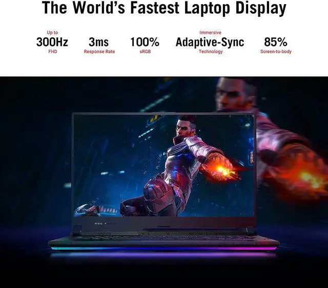 Alt view image 4 of 7 - ASUS ROG Strix Scar 17 (2021) Gaming Laptop, 17.3 360Hz IPS FHD, NVIDIA GeForce RTX 3080, AMD Ryzen 9 5900HX, 16GB DDR4, 1TB SSD, Opti-Mechanical Per-Key RGB Keyboard, Windows 10 Pro, G733QSA-PB96